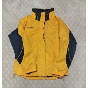 Vintage Columbia Bugaboo Jacket Women's L Yellow Black Shell Interchange 90s Ski